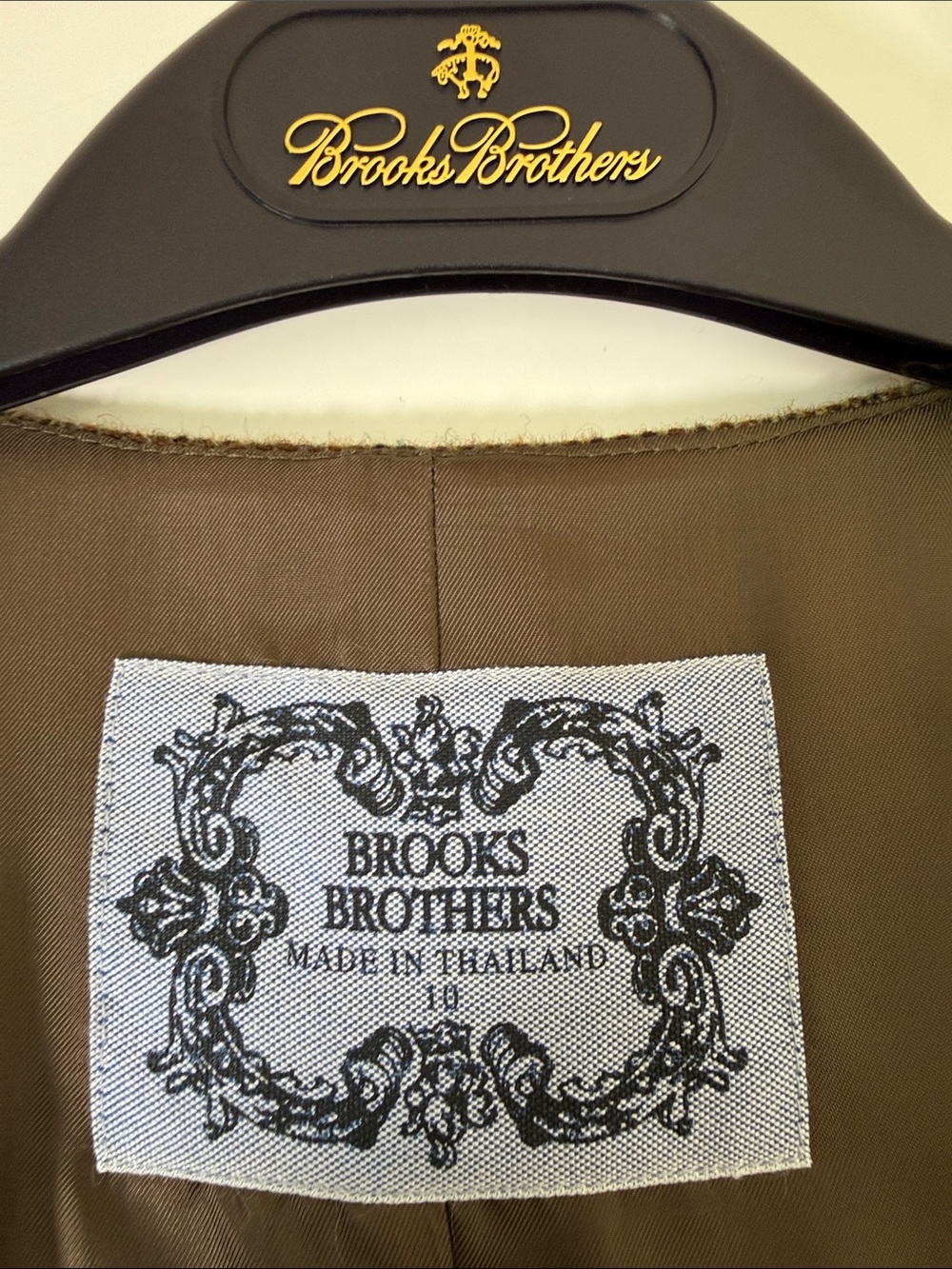Brooks Brothers Wool Blend Brown Button-Front Sheath Dress - Picture 5 of 6